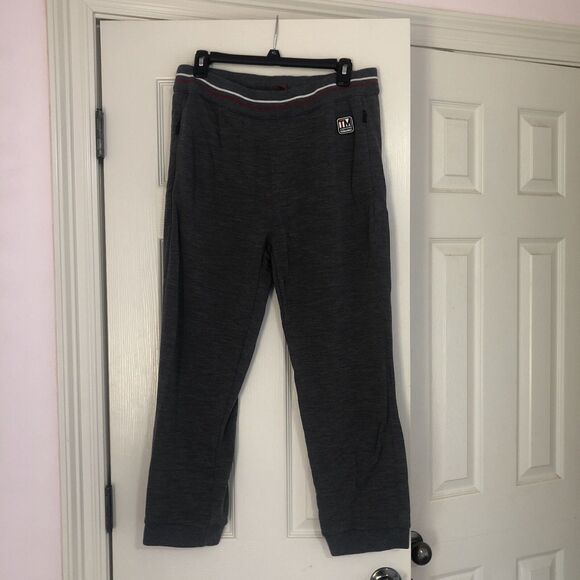 Z Zegna Techmerino‎ Pants Mens Large Grey Merino Wool Jogger Pull On Drawstring - Picture 1 of 9
